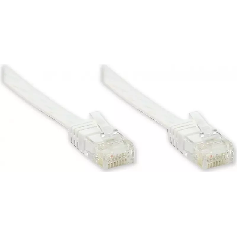 GoodConnections Cat. 5e U/UTP litteä verkkokaapeli, 7,5 m, valkoinen 805U-F507W