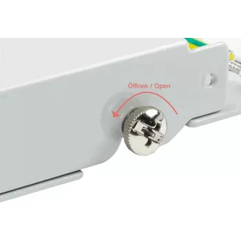 GoodConnections Alcasa GC-N0120 Cat.6a suojattu Keystone-moduuli, RJ45 työkaluttomaan IDC-liitäntään, 10GBase-T, harmaa, sinkkikotelo