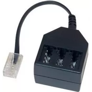 GoodConnections puhelinadapteri RJ45 (8P4C) uros TAE-F naaras, 20 cm, musta T4A-NFF