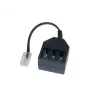 GoodConnections puhelinadapteri RJ45 (8P4C) uros TAE-F naaras, 20 cm, musta T4A-NFF