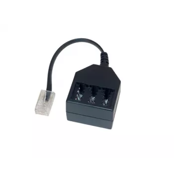 GoodConnections puhelinadapteri RJ45 (8P4C) uros TAE-F naaras, 20 cm, musta T4A-NFF