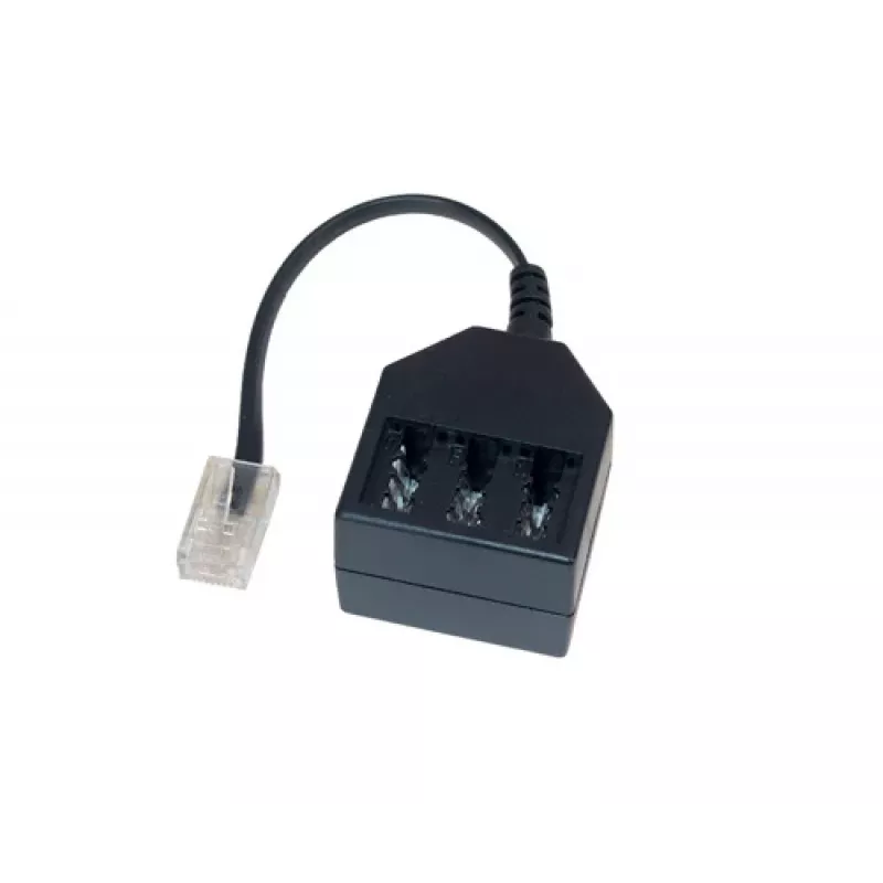 GoodConnections puhelinadapteri RJ45 (8P4C) uros TAE-F naaras, 20 cm, musta T4A-NFF