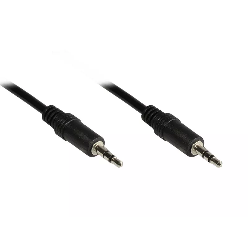 GoodConnections 3,5 mm stereoäänikaapeli uros-uros, 1,5 m, kullattu, musta (1970-EX)