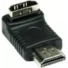 Good Connections HDMI-adapteri 19-pin uros-naaras, alaspäin kulma, musta (HDMI-FMWU)