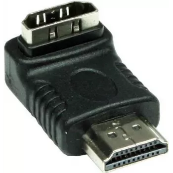 Good Connections HDMI-adapteri 19-pin uros-naaras, alaspäin kulma, musta (HDMI-FMWU)