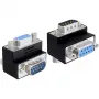 Delock adapteri D-Sub 9-pin uros-naaras 270° kulma musta 65265