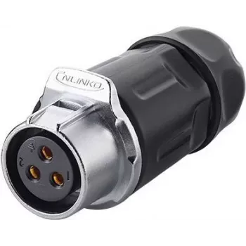 GoodConnections S1 Power 3-napainen liitin asennettava pyöreä liitin, M20 kierre, juotosliitännät, IP67, 16A/250V IC01-20P302