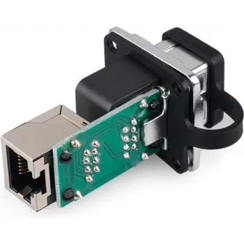 GoodConnections Alcasa IC06-R302 teollinen RJ45-liitin, IP65/IP67, harmaa, sinkkikotelo, -40 - 80 °C
