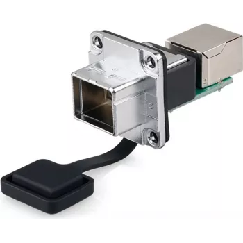 GoodConnections Alcasa IC06-R302 teollinen RJ45-liitin, IP65/IP67, harmaa, sinkkikotelo, -40 - 80 °C