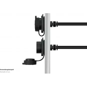 GoodConnections S1 teollinen USB-C-kaapeli, USB 3.2 Gen 2, 10 Gbps, M16-asennus, IP65/67, 1 m, musta (IC01-16U3102-010)