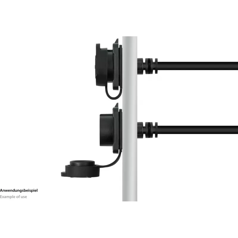 GoodConnections IC01-16U3102-010 S1 teollisuus-USB-C-kaapeli, USB 3.2 Gen 2, liitin – paneeliin asennettava liitäntä, M16, IP65/67, 1 m