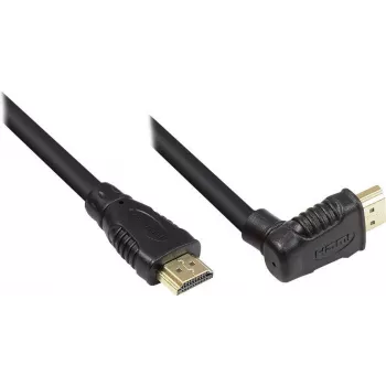 Good Connections High-Speed HDMI-kaapeli Ethernetillä, ylöspäin kulma uros, kullattu, 1 m, musta 4510-GWO010