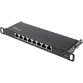 GoodConnections Alcasa GC-N0124 Cat6 suojattu RJ45 keystone -liitin - työkaluton, Gigabit Ethernet, musta
