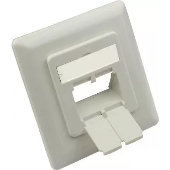 GoodConnections keskiosarasia 50x50mm kansikehyksellä 80x80mm verkkopistorasioille, signaalivalkoinen RAL9003 (GC-N0155)