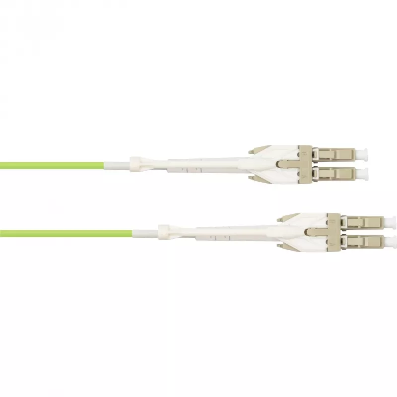 GoodConnections OM5 LC/LC duplex Uniboot kuitu-patchkaapeli, 5m, LSZH, limetinvihreä LW-U815LC5