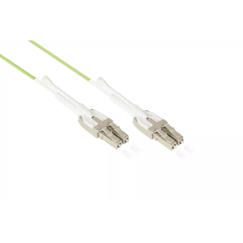 GoodConnections OM5 LC/LC duplex Uniboot kuitu-patchkaapeli, 5m, LSZH, limetinvihreä LW-U815LC5