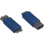 GoodConnections Alcasa USB-AD36 USB Micro-B uros - USB-A naaras sovitinkaapeli, 0,15 m, sininen