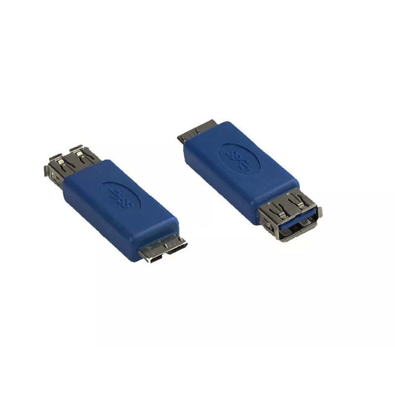 GoodConnections Alcasa USB-AD36 USB Micro-B uros - USB-A naaras sovitinkaapeli, 0,15 m, sininen