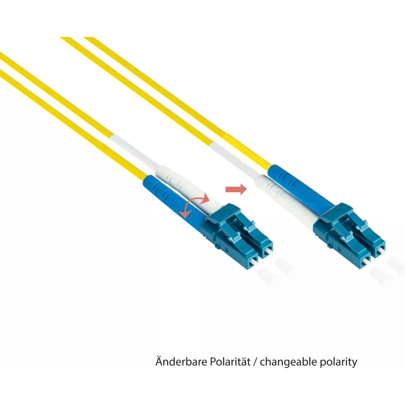 GoodConnections LW-930LS OS2 Yksimuoto Duplex valokaapelin kytkentäkaapeli, LC/SC, 9/125, 30 m