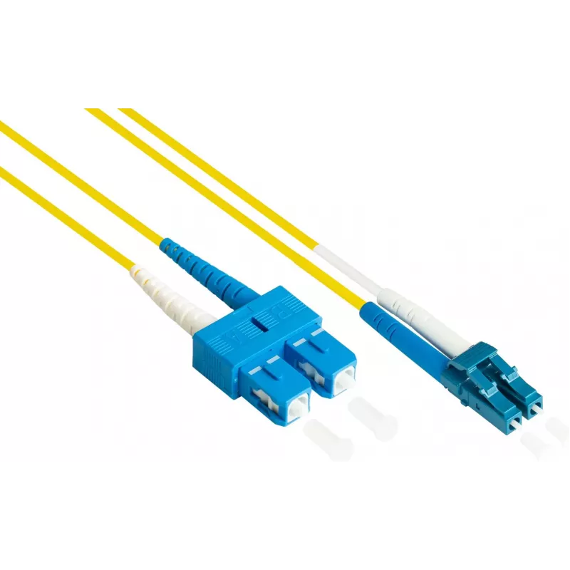 GoodConnections LW-930LS OS2 Yksimuoto Duplex valokaapelin kytkentäkaapeli, LC/SC, 9/125, 30 m