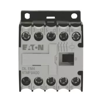 Eaton DILEM4-G (24 V DC) minikontaktori, 3-napainen, 9 A, 4 kW, 1 NO apukosketin, ruuviliittimet, IP20, musta/valkoinen 012701