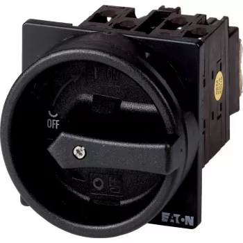 Eaton T0-2-1/EA/SVB-SW 3-napainen pääkytkin-erotuskytkin, 20 A, 690 V AC, pinta-asennus, musta kahva, IP65 041246