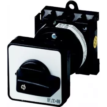 Eaton T0-1-15401/Z 1-napainen kytkin, 20A, 690V, IP65, kojetauluasennus, musta/hopea 048346