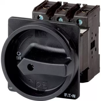 Eaton P3-100/V/SVB-sw pääkytkin, 3-napainen + N, 100 A, 690 V AC, IP65, musta kiertokahva 064976