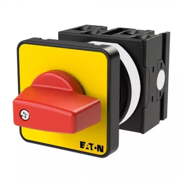 Eaton T0-2-1/E-RT 3-napainen kytkin 20 A, IP65, punainen/keltainen 011082