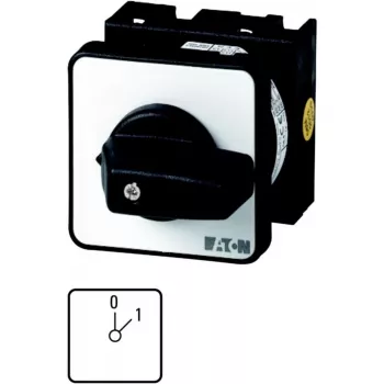 Eaton T0-1-15401/E kytkin, 1-napainen, 20 A, 690 V AC, etuasennus, musta kiertokahva, IP65 038854