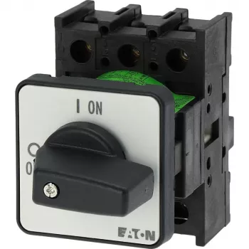 Eaton P1-32/E 3-napainen pääkytkin / kuormankytkin, 32 A, 690 V AC, IP65 etuosa, kiertokahva musta/valkoinen 079065