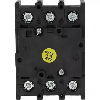Eaton P1-32/E 3-napainen pääkytkin / kuormankytkin, 32 A, 690 V AC, IP65 etuosa, kiertokahva musta/valkoinen 079065