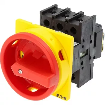 Eaton P1-25/EA/SVB 3-napainen kiertopääkytkin, 25 A, IP65, punainen/keltainen kahva 041097