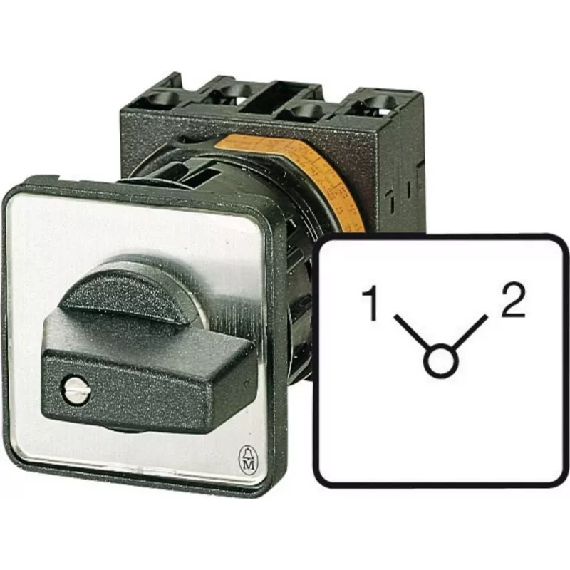 Eaton T0-3-8222/E 3-napainen kytkin 20A 690V AC, musta/hopea 048339
