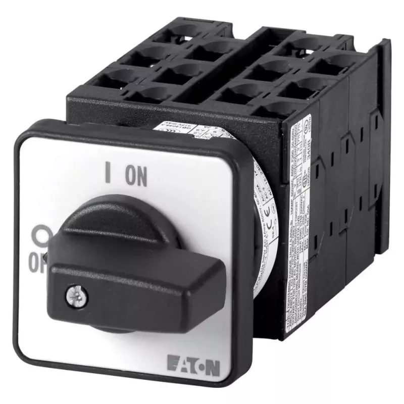 Eaton T0-6-15866/E 3-napainen kytkin 20A 690V AC IP65 etu, musta/hopea 055460