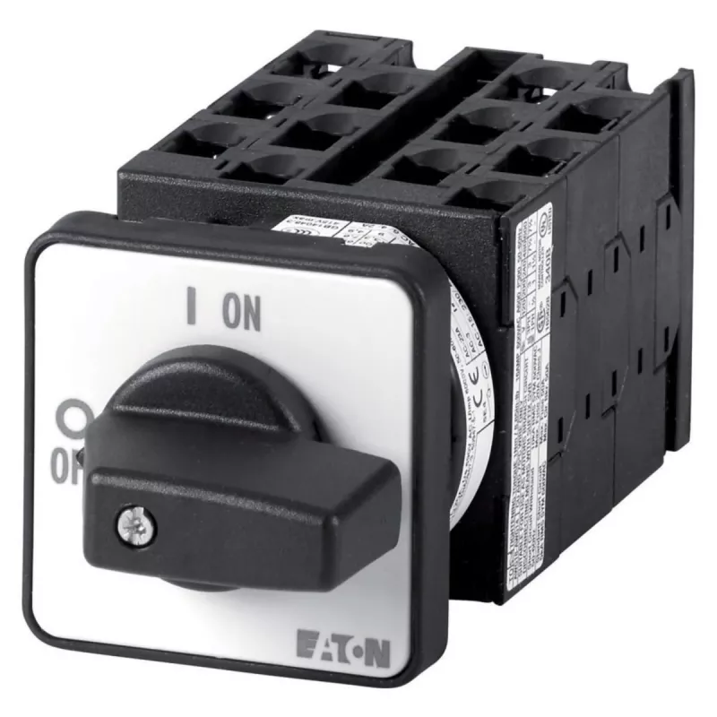 Eaton T0-6-15866/E 3-napainen kytkin 20A 690V AC IP65 etu, musta/hopea 055460