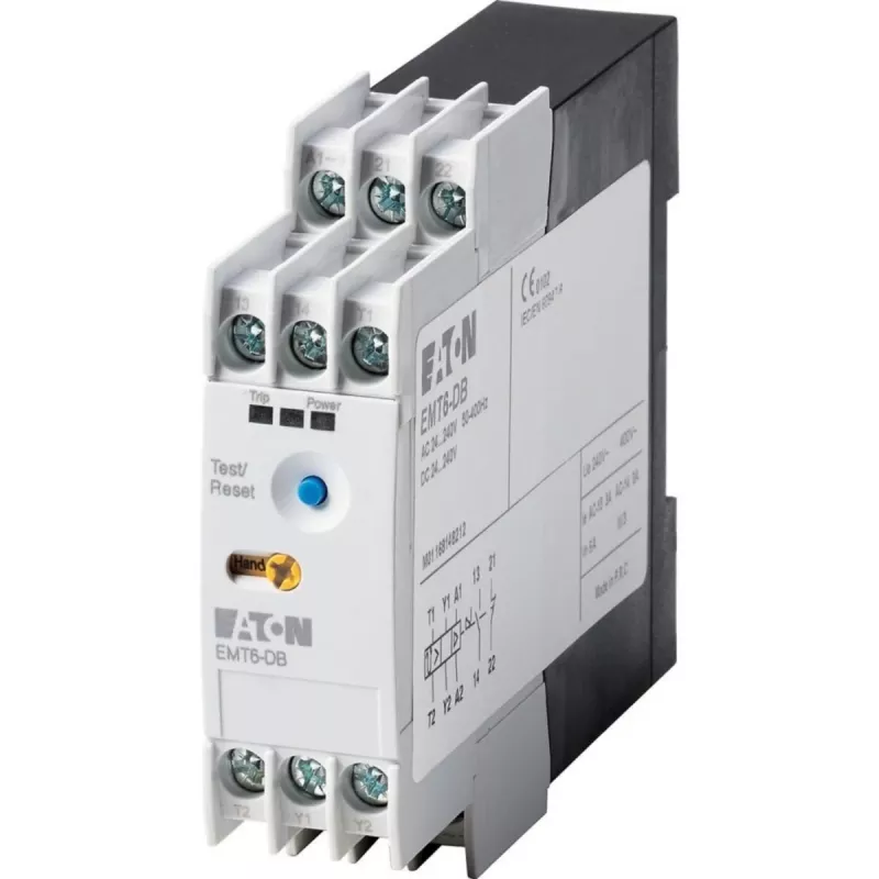 Eaton EMT6-DB elektroninen moottorinsuojarele, 230V AC, musta/valkoinen 066401