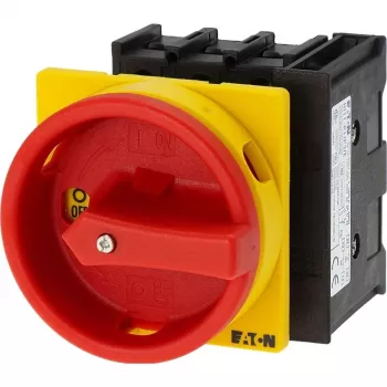 EATON P1-32/EA/SVB/HI11 pääkytkin, 3-napainen, 32 A, kojetauluasennus, punainen/keltainen 072567
