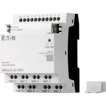 Eaton EASY-E4-UC-16RE1 easyE4 ohjausrele, 8 DI, 4 AI, 8 relelähtöä, Ethernet, LCD, DIN-kisko