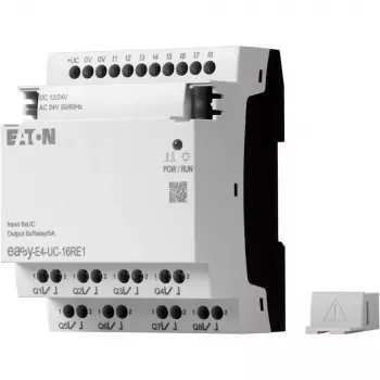 Eaton EASY-E4-UC-16RE1 easyE4 ohjausrele, 8 DI, 4 AI, 8 relelähtöä, Ethernet, LCD, DIN-kisko