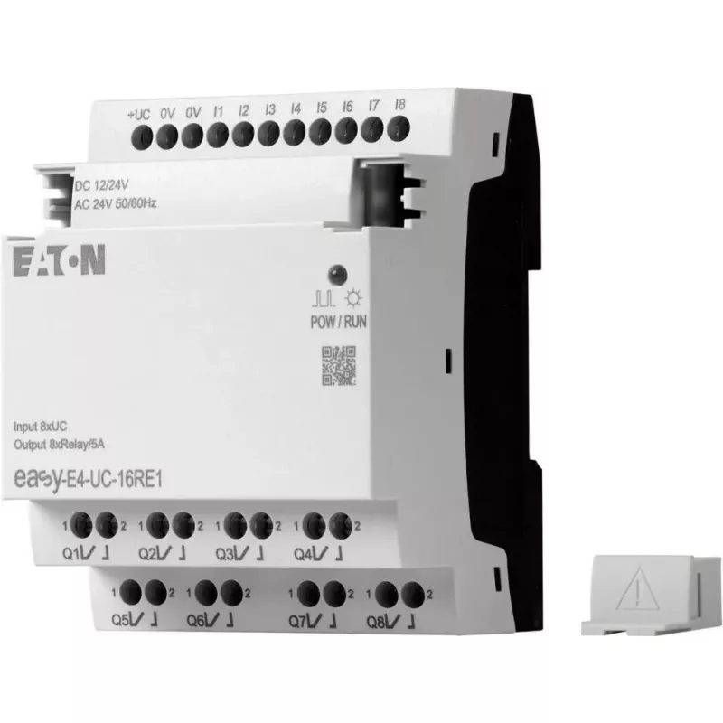 Eaton EASY-E4-UC-16RE1 easyE4 ohjausrele, 8 DI, 4 AI, 8 relelähtöä, Ethernet, LCD, DIN-kisko