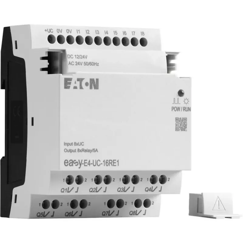 Eaton EASY-E4-UC-16RE1 easyE4 ohjausrele, 8 DI, 4 AI, 8 relelähtöä, Ethernet, LCD, DIN-kisko
