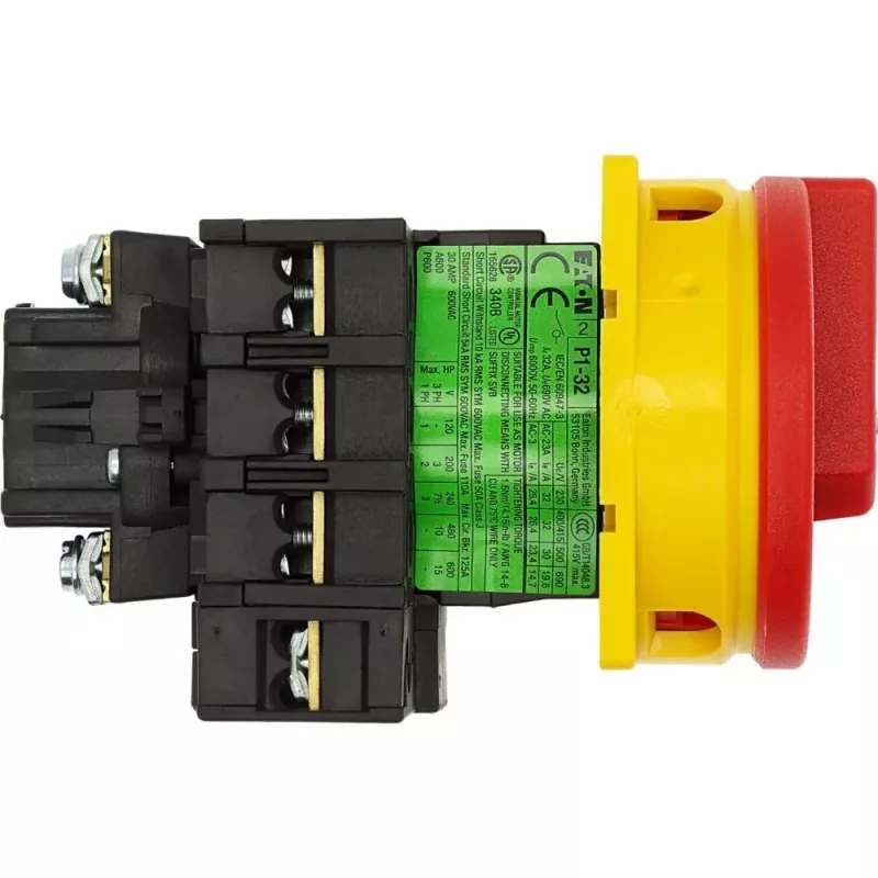 EATON P1-32/EA/SVB/N pääkytkin 32A 3P+N hätäpysäytys pinta-asennus 091079