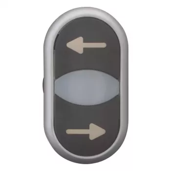 Eaton M22 kaksoispainikkeen käyttöosa, I/O, vihreä/punainen, 22,5 mm, kojetauluasennus 105227