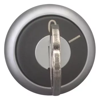 Eaton M22-WRS-MS20 avaimella toimiva valintakytkimen käyttöosa, 2 asentoa, lukittuva, MS20-avain, titaanimetal-eturengas, musta 111779