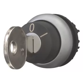 Eaton M22-WRS-MS2-A1 avaimella toimiva valintakytkimen käyttöosa, 2 asentoa, lukittuva, 22,5 mm, metallieturengas, musta 111780