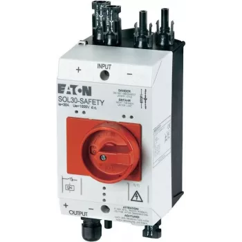 Eaton SOL30-SAFETY/2MC4-U PV-palokuntakytkin, 30 A, 1000 V DC, 4-napainen, 1 NO + 1 NC 144122