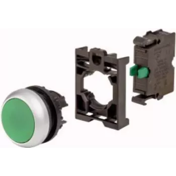 Eaton M22-D-G-K10-BVP painonappi, vihreä, muovinen eturengas, 1NO 110934