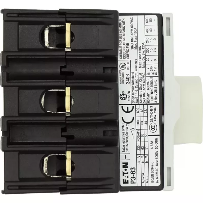 Eaton P3-63/M4/SVB pääkytkin, nokkakytkin 172784