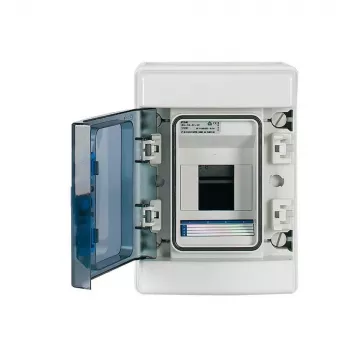 Eaton 174221 IKA-1/4-ST pinta-asennettava pienjakokeskus, 4 moduulia, 1 rivi, IP65, harmaa